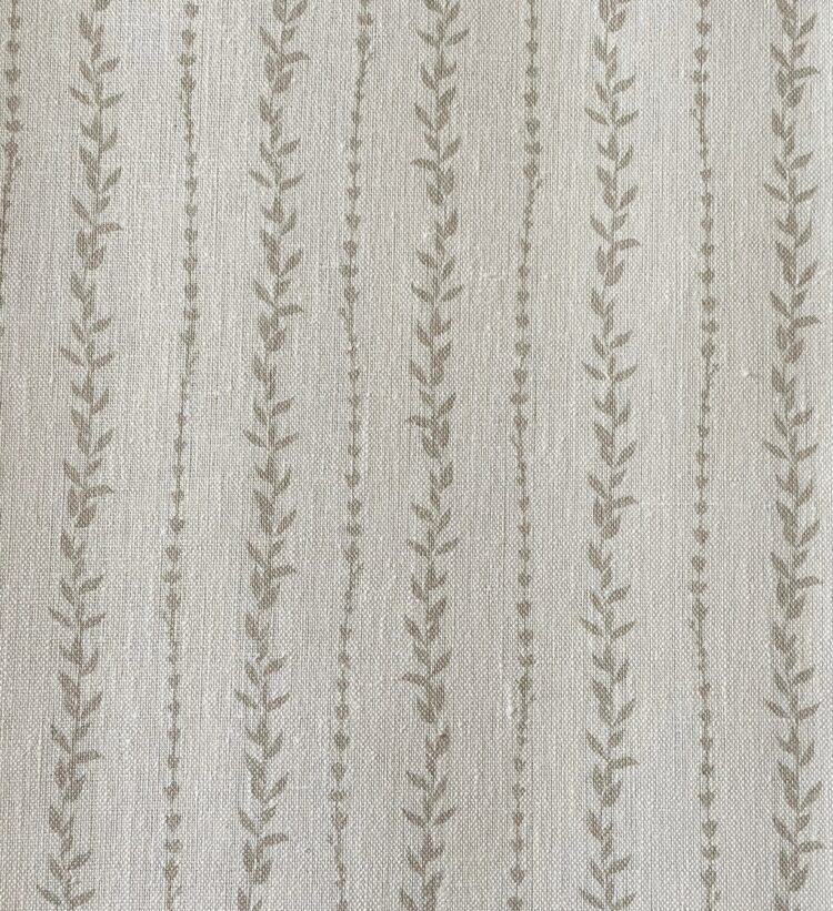 Wild Grass Stripe Dove on Ivory Linen