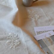 Florentine Embroidery on Ivory Linen (small quantities in stock, larger runs are made to order) - Image 2