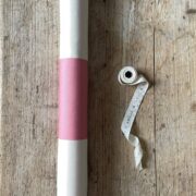 Bateau Broadstripe Vertical 6 inch on Cream Recycled Cotton ~ Berry Pink - Image 2