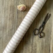 Punch + Judy Stripes on Cream Recycled Cotton ~ Chalk Pink - Image 3