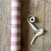 Summer Stripe {Vertical} on Cream Recycled Cotton ~ Chalk Pink - Image 4