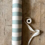 Summer Stripe {Vertical} on Cream Recycled Cotton ~ Eucalyptus Green - Image 3