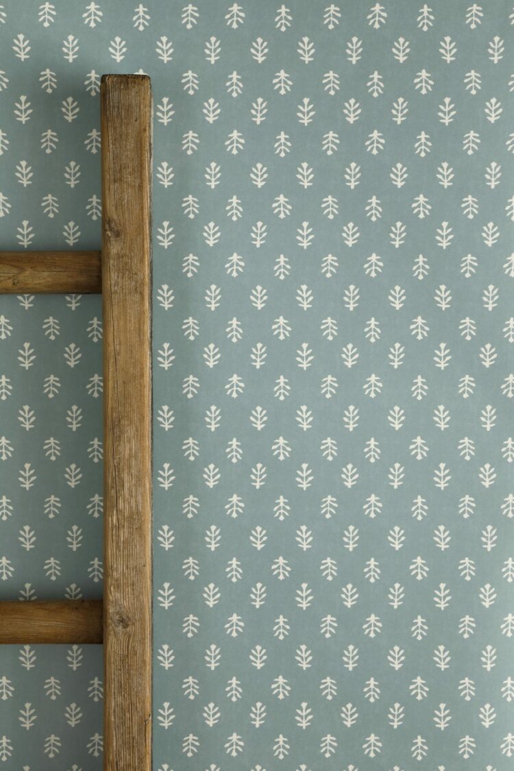 Inca Wallpaper (Small) Lead Blue