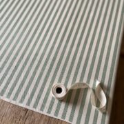 Punch + Judy Stripes on Cream Recycled Cotton ~ Jade Green - Image 3