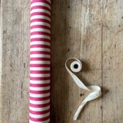 Punch + Judy Stripes on Cream Recycled Cotton ~ Jemima Red - Image 3