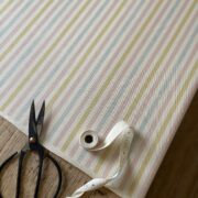 Punch + Judy Stripes on Cream Recycled Cotton ~ Multi PASTEL {Sand, Parma and Chalk Pink} - Image 4
