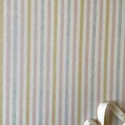 Punch + Judy Stripes on Cream Recycled Cotton ~ Multi PASTEL {Sand, Parma and Chalk Pink} - Image 3