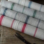 Sorrento Stripe {Single Colour} Just Green Dune Linen - Image 3