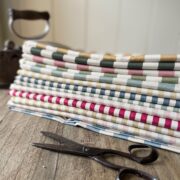 Punch + Judy Stripes on Cream Recycled Cotton ~ Sand - Image 2
