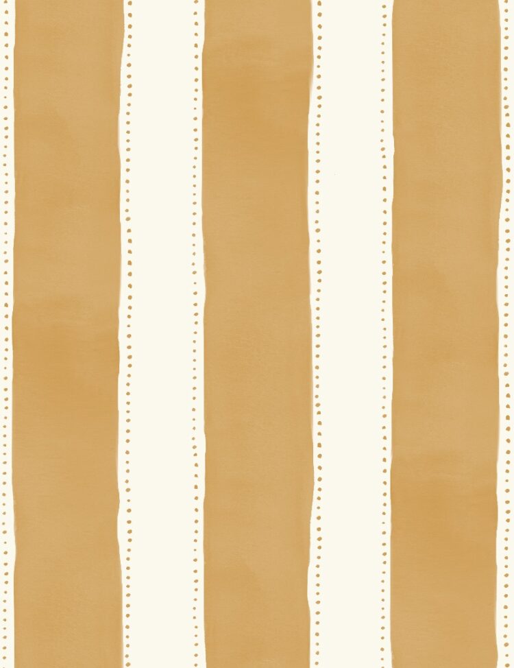 Dotted Tent Stripe Wallpaper ~ Hay