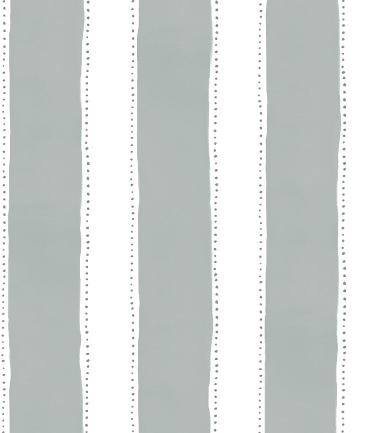 Dotted Tent Stripe Wallpaper ~ Powder on White