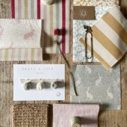 Punch + Judy Stripes on Cream Recycled Cotton ~ Beach Huts {multi} - Image 2