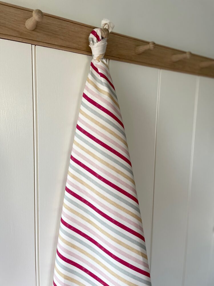 Punch + Judy Stripes on Cream Recycled Cotton ~ Beach Huts {multi}