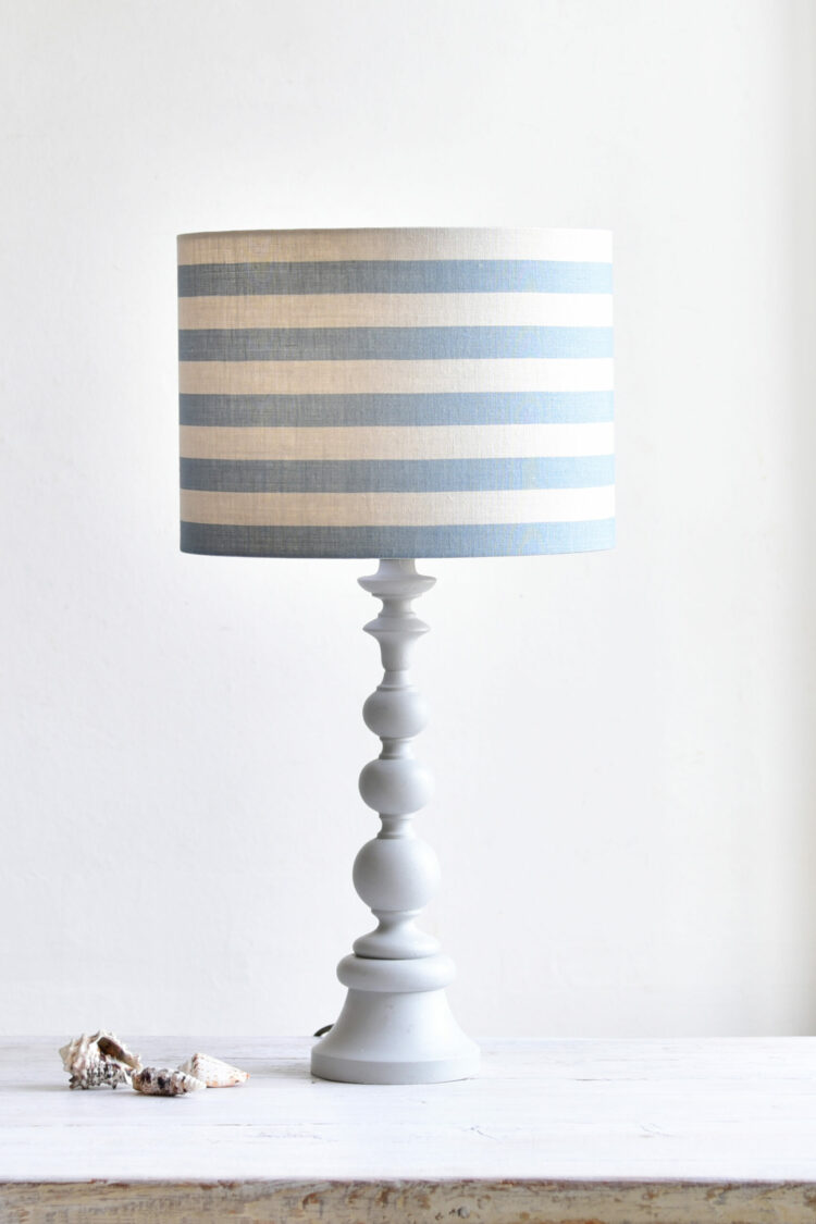 Summer Stripe ~ Blue Gray from Antibes on Stone Linen (horizontal or vertical)