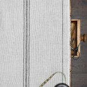 Dutch Stripe Multi ~ Forest Green on Grainsack Linen - Image 5