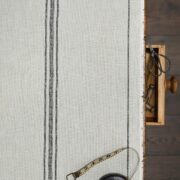 Dutch Stripe Multi ~ Graphite Black Grainsack Linen - Image 5