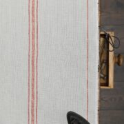 Dutch Stripe Multi ~ Rust on Grainsack Linen - Image 5