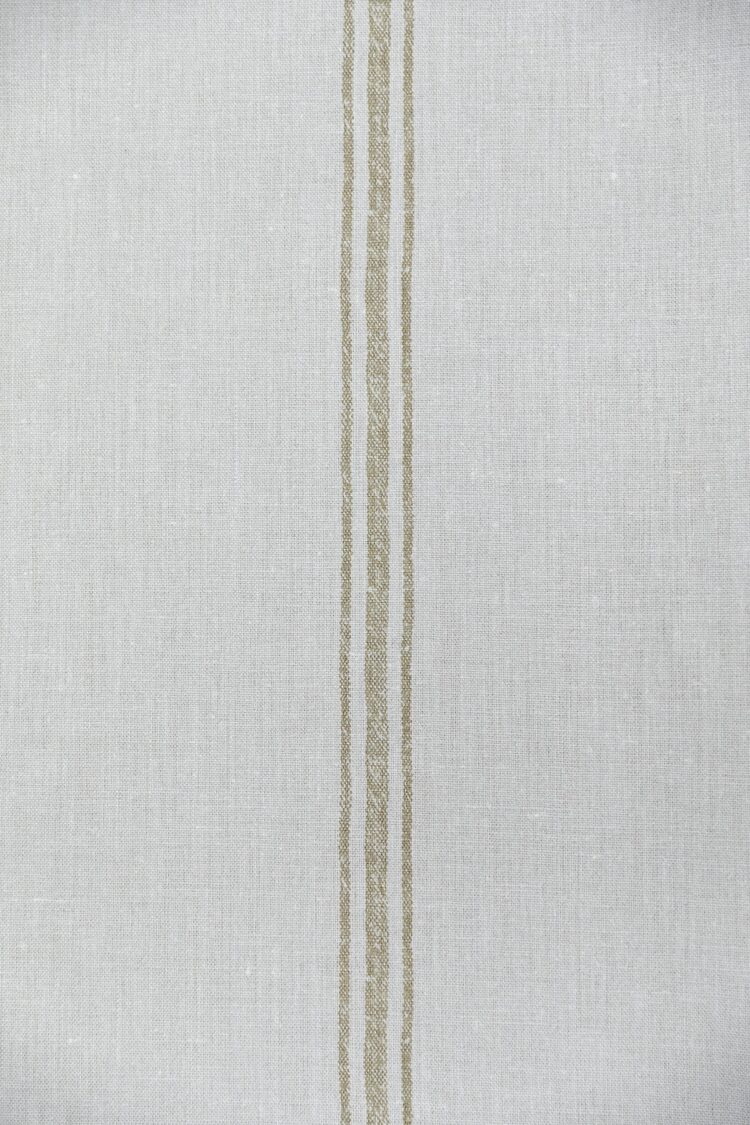 Dutch Single Central Stripe ~ Wheat on Grainsack Linen