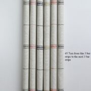Dutch Stripe Multi ~ Rust on Grainsack Linen - Image 2