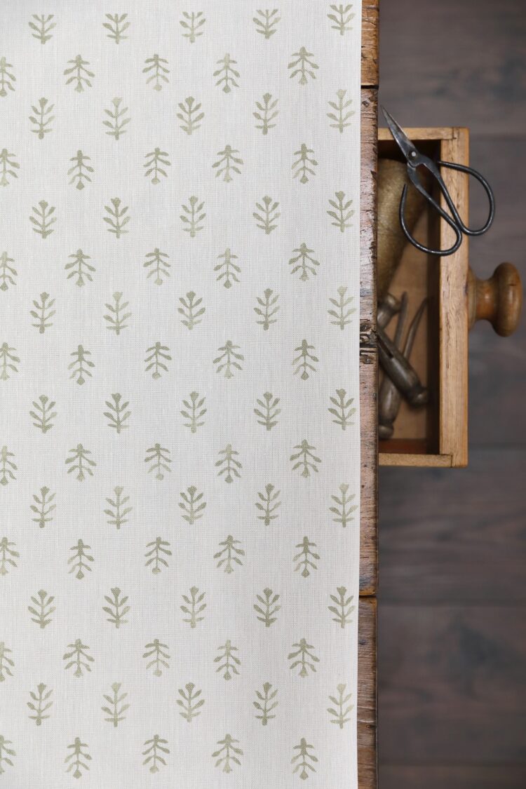 Inca Olive on Ivory Linen