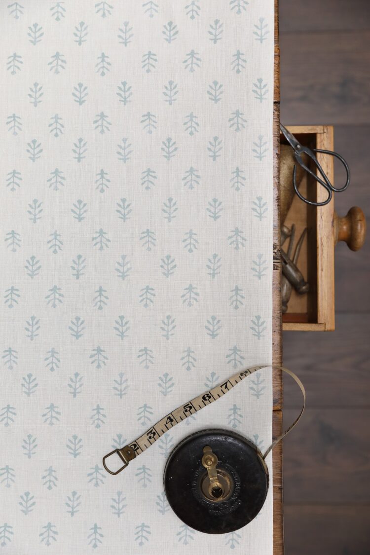 Inca Parma Blue on Ivory Linen