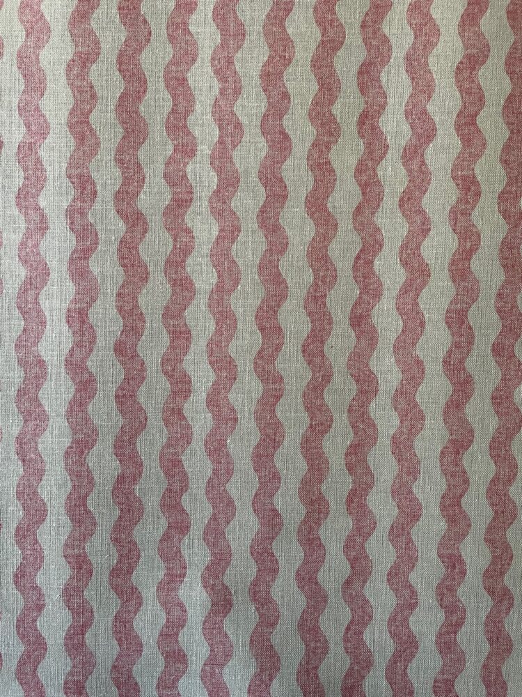 Ric Rac Stripe Berry on Stone Linen