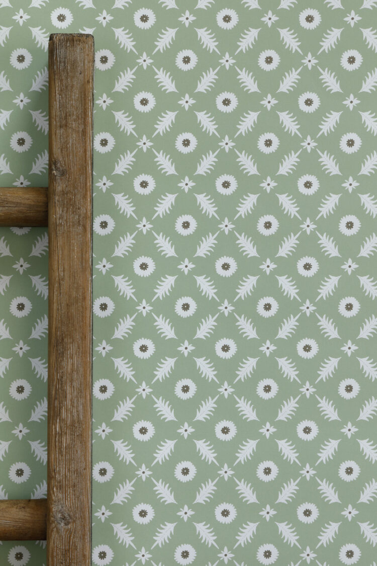 Mini Aires Wallpaper Green and Mud