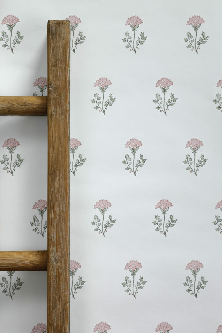Thea in Pink Wallpaper on CREAM