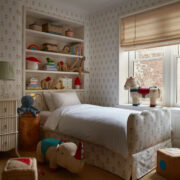 Thea in Ochre Wallpaper on White - Image 3