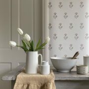 Thea in Pink Wallpaper on CREAM - Image 3