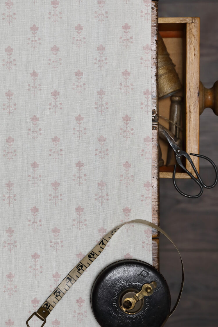Camilla Chalk Pink on Ivory Linen
