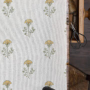 Thea Ochre on Ivory Linen - Image 2