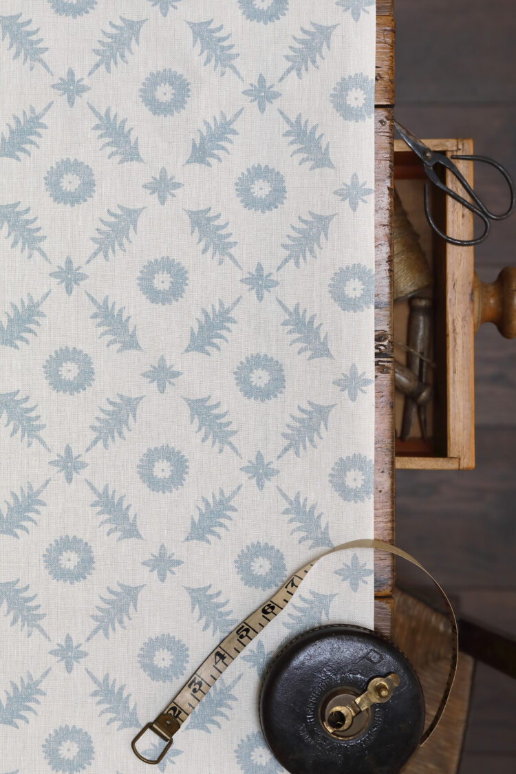 Aires Parma Blue on Ivory Linen