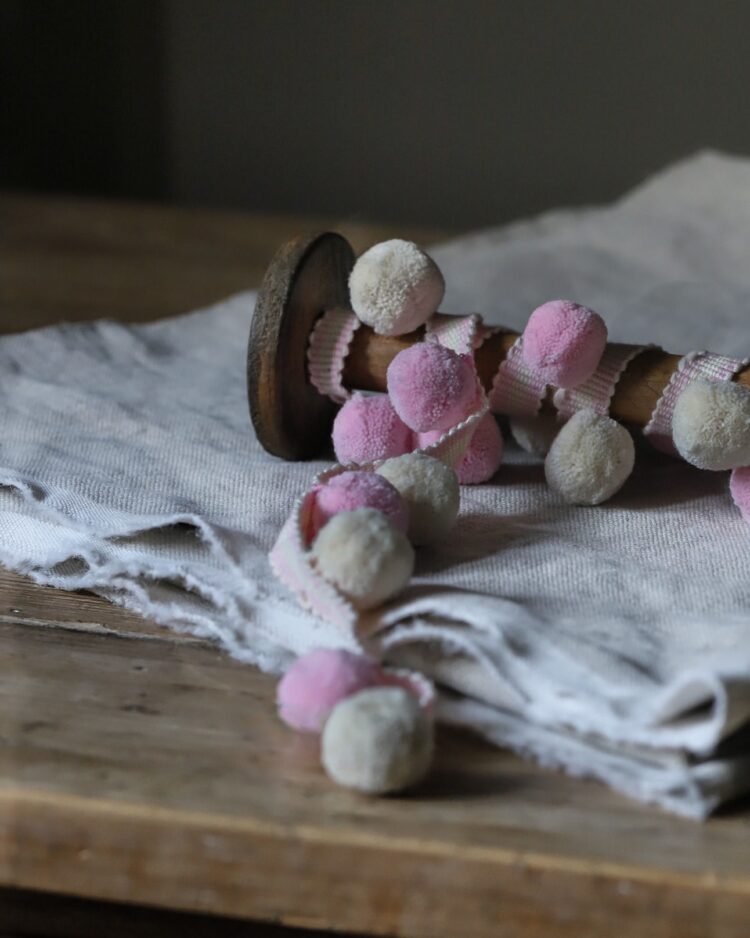 Beautiful Blush and Ivory Pom Poms ~ £14.95pm FREE P&P