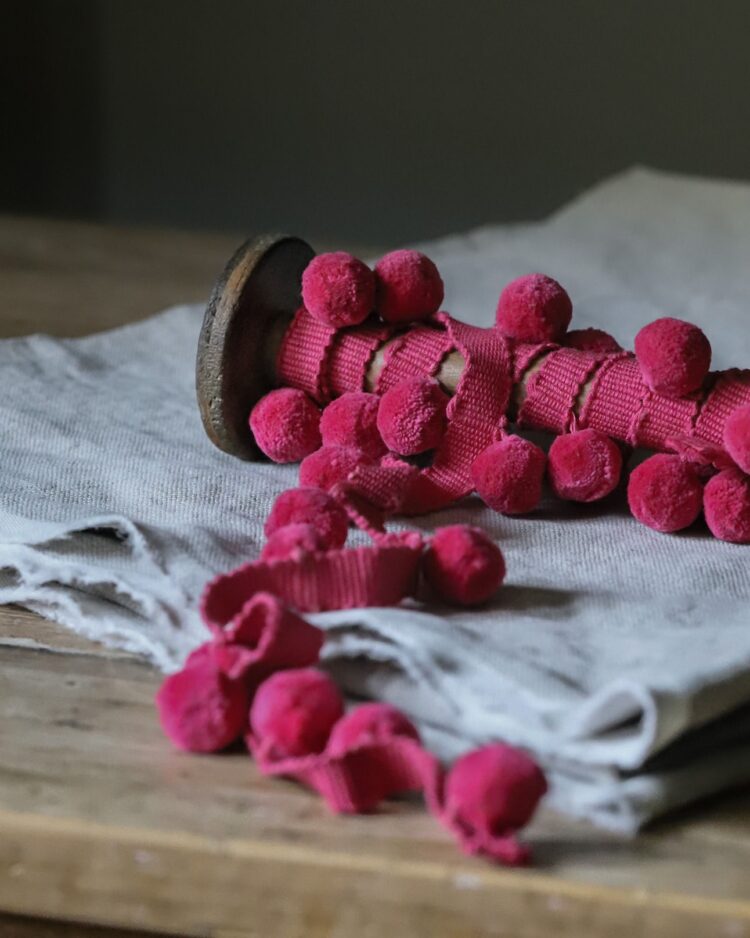 Beautiful Cherry Pom Poms ~ £14.95pm FREE P&P