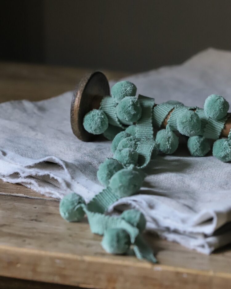 Beautiful Pom Poms Eucalyptus Green ~ £14.95pm FREE P&P