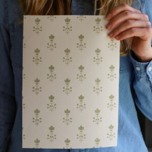 Camilla Wallpaper Olive on Cream