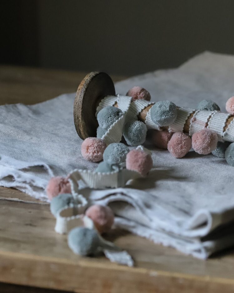 Beautiful Pink & Donkey Pom Poms ~ £14.95pm FREE P&P