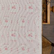 Betty ~ Pink on Cream Tumbled Linen ON SALE WAS £95.00 now £55.00 - Image 5