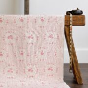 Betty ~ Pink on Cream Tumbled Linen ON SALE WAS £95.00 now £55.00 - Image 4