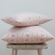 Betty ~ Pink on Cream Tumbled Linen ON SALE WAS £95.00 now £55.00 - Image 2