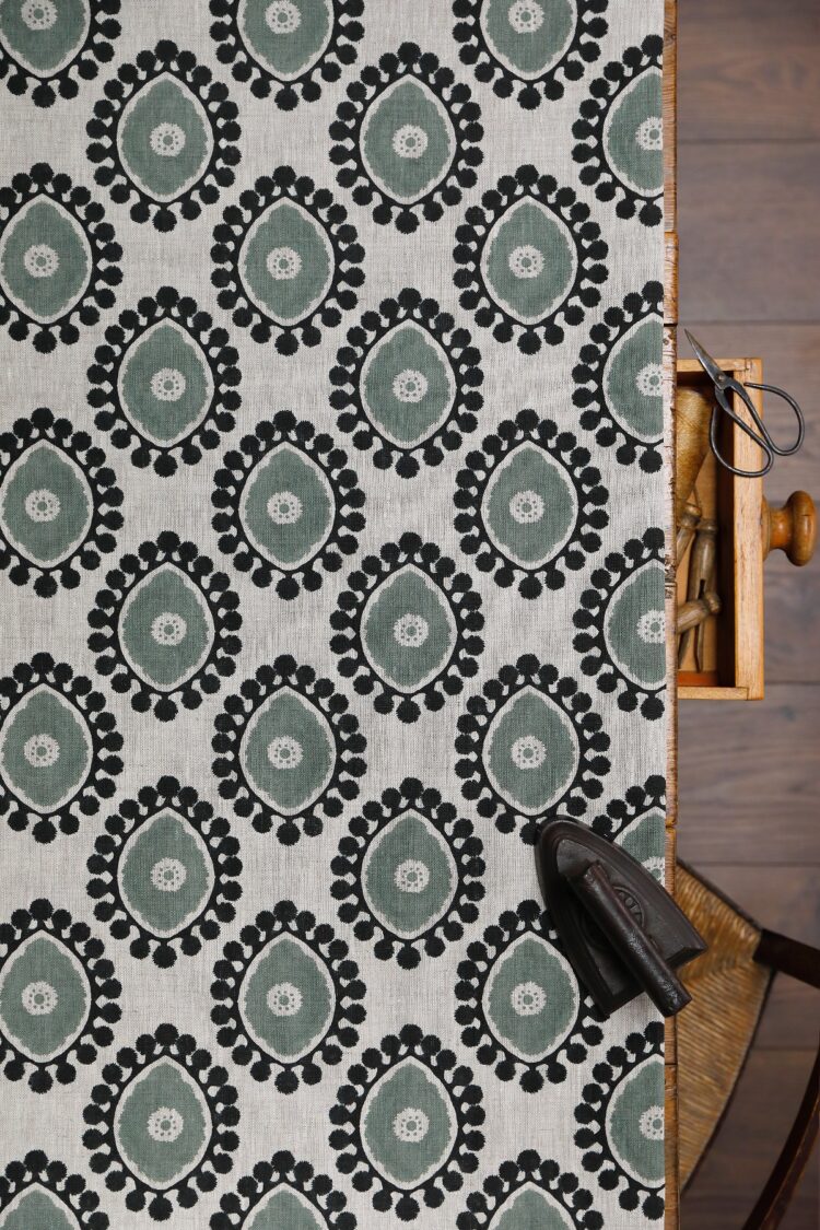 Souk Pipe and Smokey Green on Dune Linen