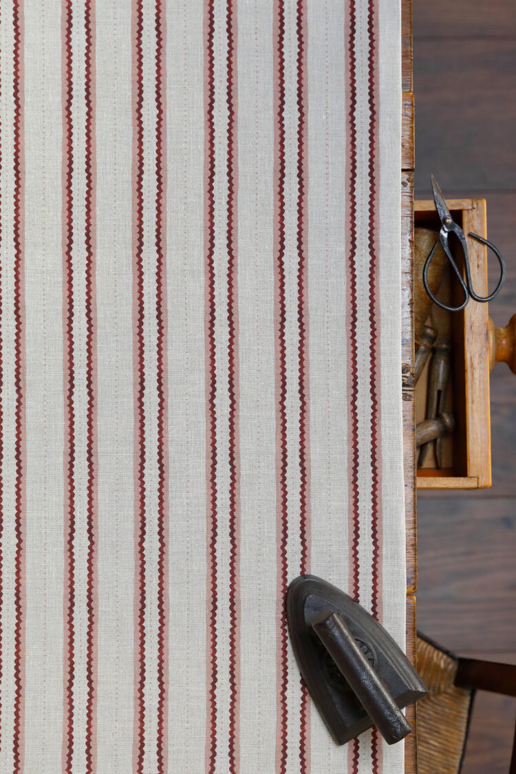 Ripple Stripe Sand Pinks on Stone Linen