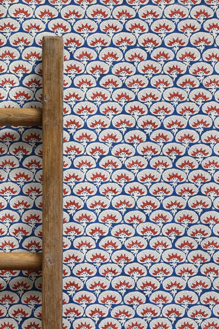 Laguna Wallpaper ~ Cobalt + Terracotta