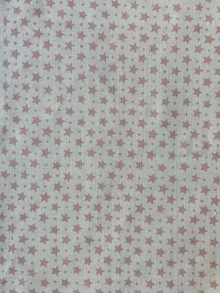 Star and Dot Pink Icing On White Linen Union