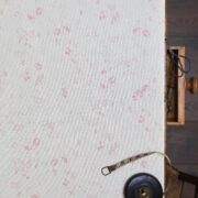 Lydia ~ Powdery Pinks on Ivory Linen - Image 3