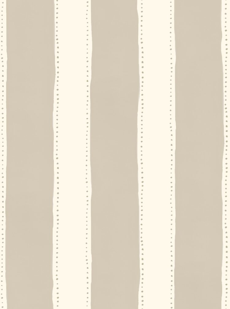 Dotted Tent Stripe Wallpaper ~ Greige