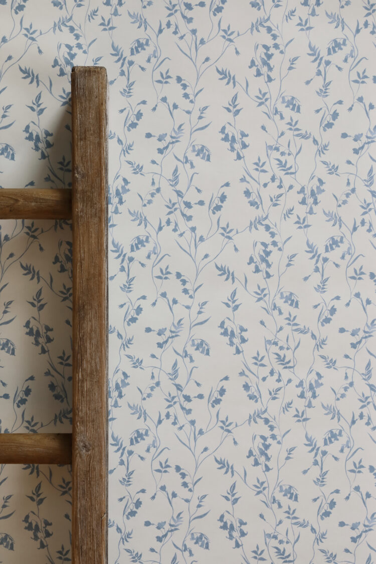 Bluebell Wood in Sky Blue Wallpaper