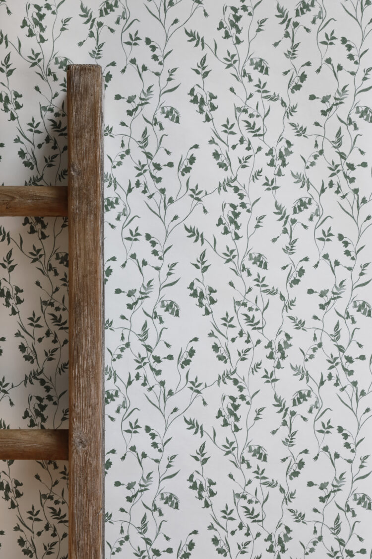 Bluebell Wood in Forest Green Wallpaper