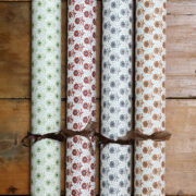 Petit Penny Chalet Red and Blue Gray Wallpaper - Image 2